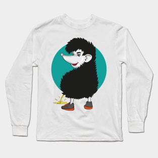 pissing hedgehog Long Sleeve T-Shirt